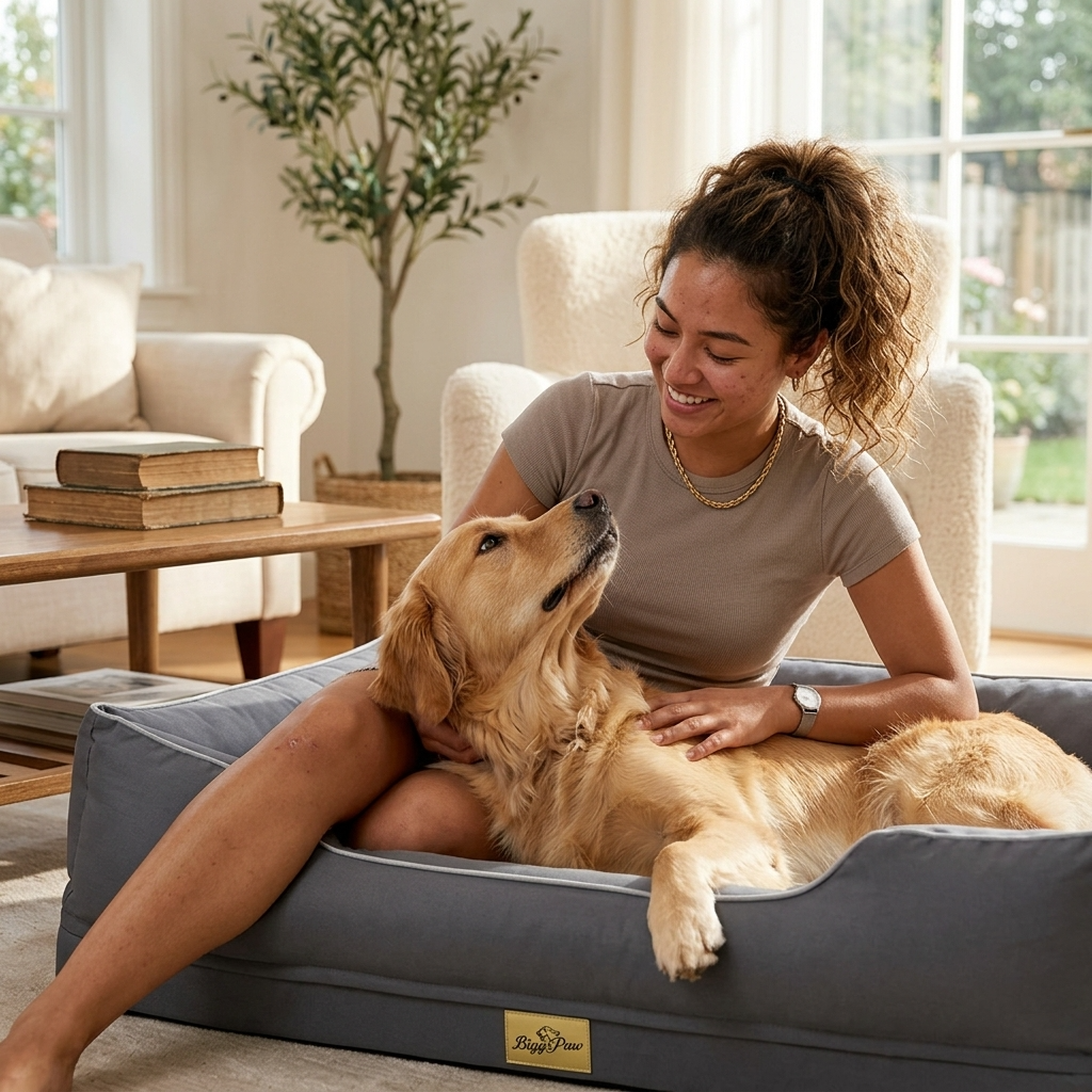 The Horton Bolster Dog Sofa Bed | Calming & Non-Slip